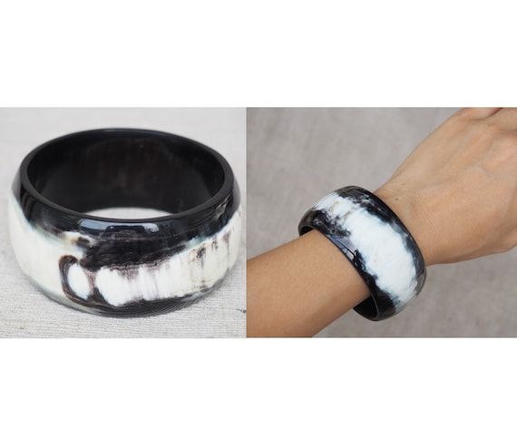 brass buffalo horn bangle バングル ブレスレット Natural Buffalo Horn Bracelet Set 03 Bangles Chunky B0620 - Etsy