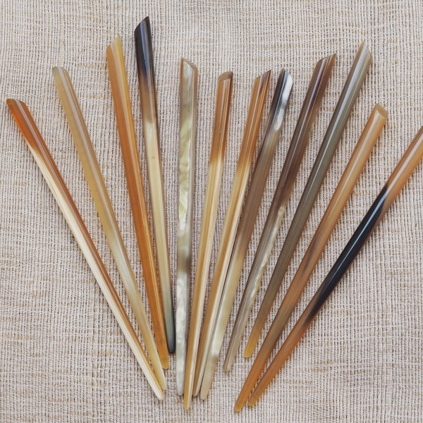 Natural Buffalo Horn Hairpin Pin Stick