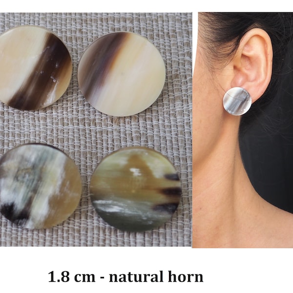 Natural Buffalo Horn Earrings E79