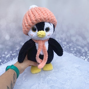 Crochet Plush Penguin: Handmade Amigurumi Stuffed Animal, Nursery Decor
