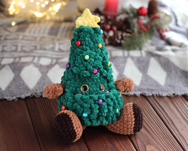Christmas Tree Crochet Pattern, Amigurumi Xmas Tree PDF Tutorial, Easy Holiday Decor DIY, Crochet Christmas Ornament Pattern