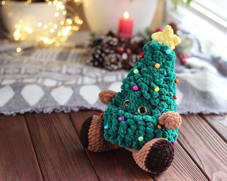 Christmas Tree Crochet Pattern, Amigurumi Xmas Tree PDF Tutorial, Easy Holiday Decor DIY, Crochet Christmas Ornament Pattern