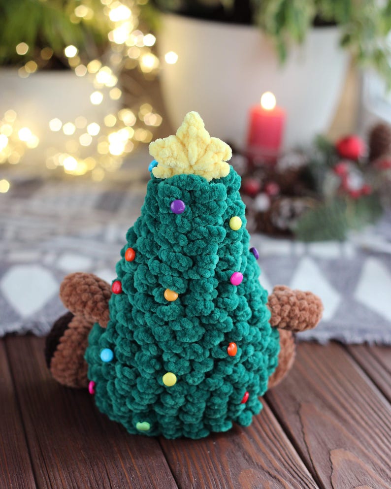 Christmas Tree Crochet Pattern, Amigurumi Xmas Tree PDF Tutorial, Easy Holiday Decor DIY, Crochet Christmas Ornament Pattern
