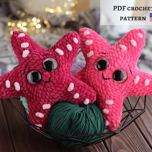 Seestern Häkelanleitung: Amigurumi Plüschtier (PDF Häkelanleitung)