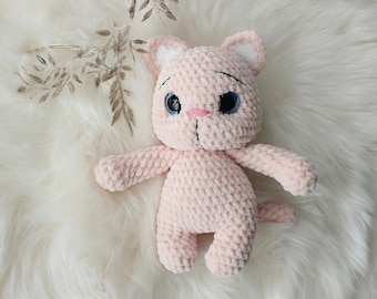Baby cat plush, cat themed gifts, stuffed kitten toy, plush kitten, kawaii cat, gift for baby, soft kitten toy