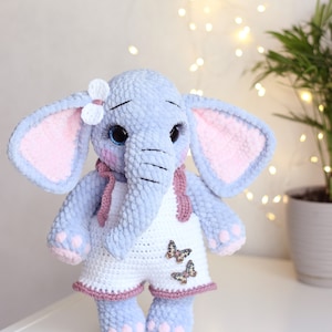 Elephant Crochet Pattern, Amigurumi Elephant, Easy Crochet Pattern ...