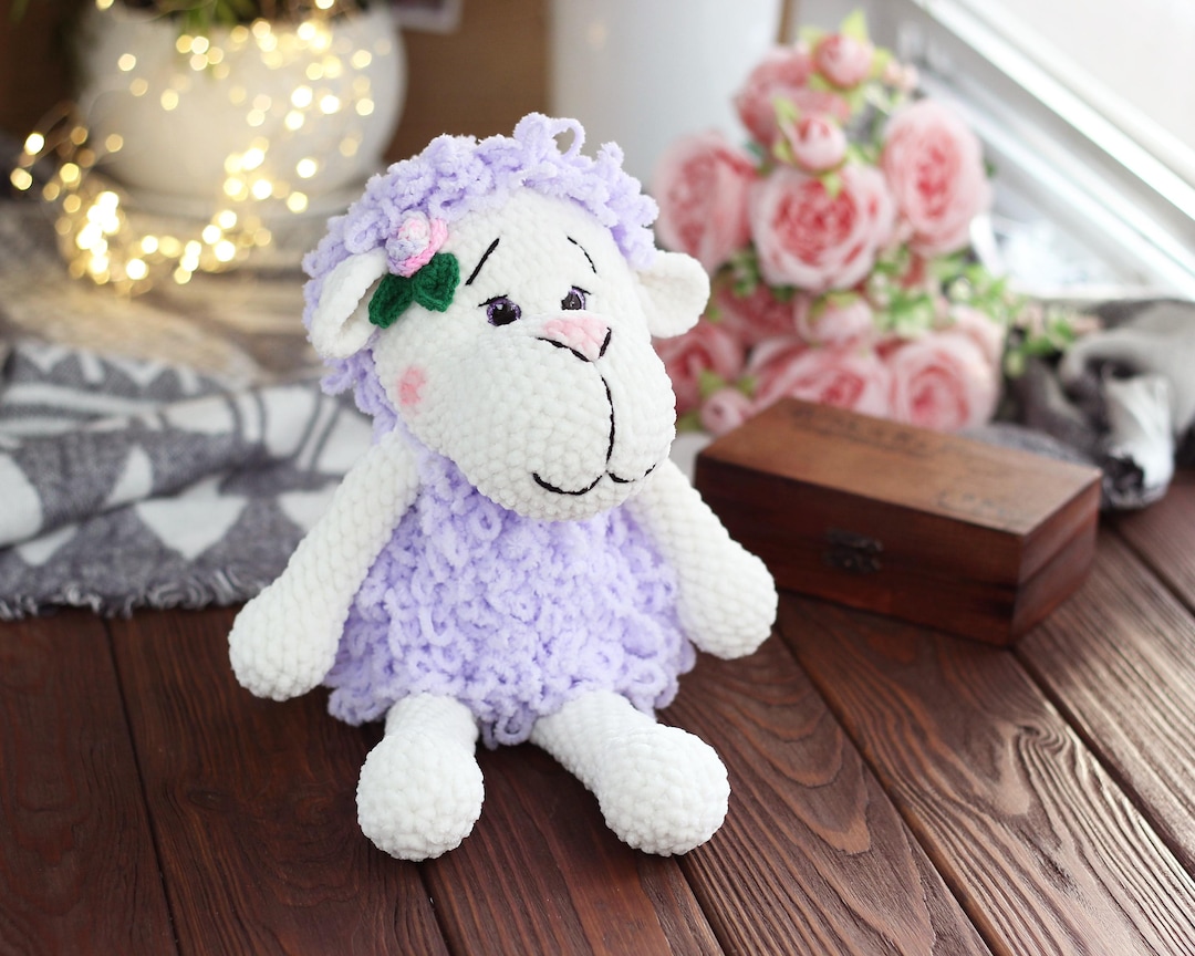 Handmade Lamb Plush Toy, Lamb Stuffed Animal, Sheep Girl Gifts, Farm ...