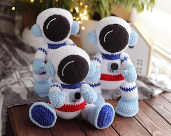 Crochet Plush Astronaut Toy: Handmade Amigurumi Space Doll
