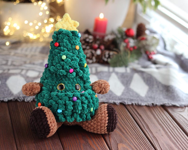 Christmas Tree Crochet Pattern, Amigurumi Xmas Tree PDF Tutorial, Easy Holiday Decor DIY, Crochet Christmas Ornament Pattern