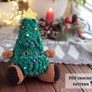 Christmas Tree Crochet Pattern, Amigurumi Xmas Tree PDF Tutorial, Easy Holiday Decor DIY, Crochet Christmas Ornament Pattern