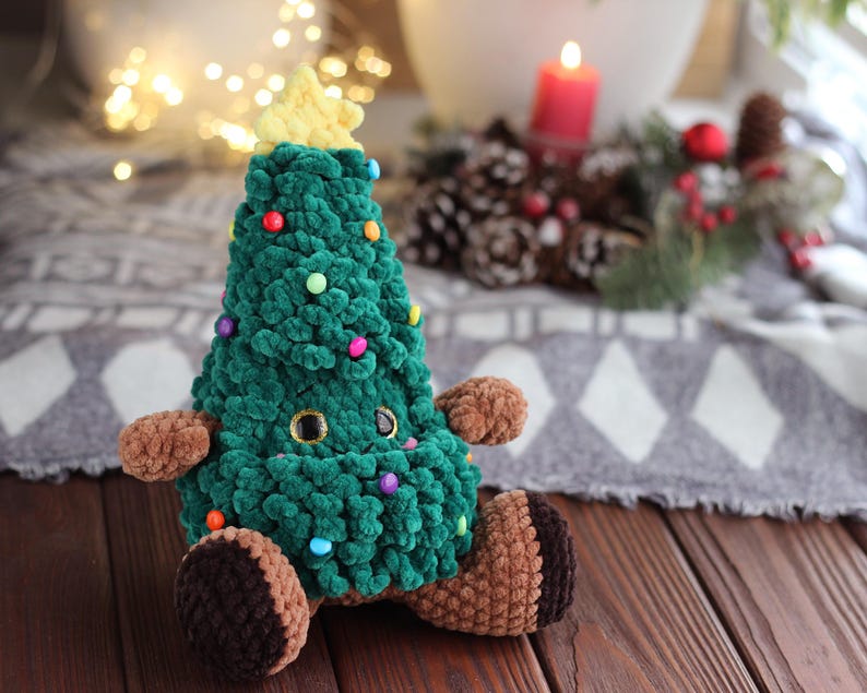 Christmas Tree Crochet Pattern, Amigurumi Xmas Tree PDF Tutorial, Easy Holiday Decor DIY, Crochet Christmas Ornament Pattern