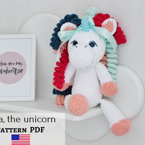 Crochet Unicorn Pattern PDF, Amigurumi Magical Horse Tutorial, DIY Plush Toy Digital Download