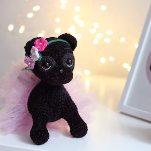 Tiny pug toy, Black pug,  personalized pug, pug themed gifts, crochet pug, dog lover gift for women, dog gifts for owners
