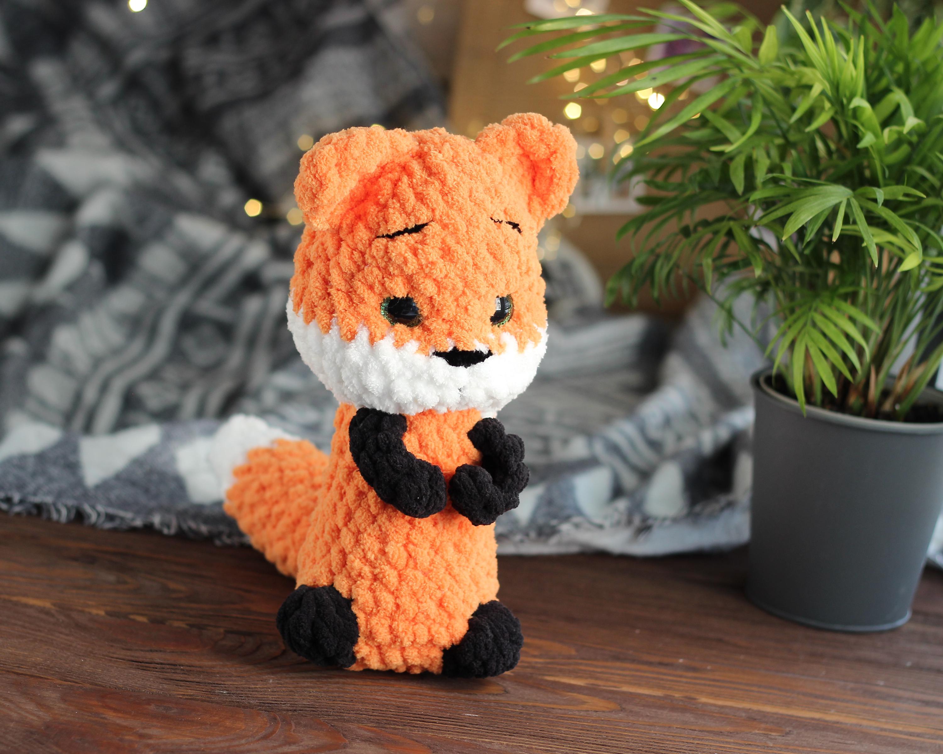 かぎ針編みのキツネのぬいぐるみ：手作りあみぐるみ - Etsy 日本