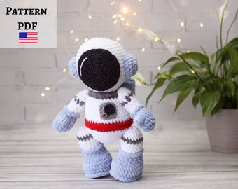 Crochet astronaut pattern, crochet patterns amigurumi,   space crochet pattern, digital pattern, outer space handmade gift