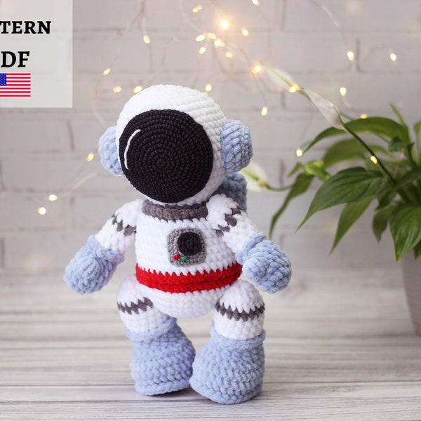 Crochet astronaut pattern, crochet patterns amigurumi,   space crochet pattern, digital pattern, outer space handmade gift