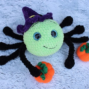 Crochet Halloween Spider Plush Toy: Handmade Amigurumi