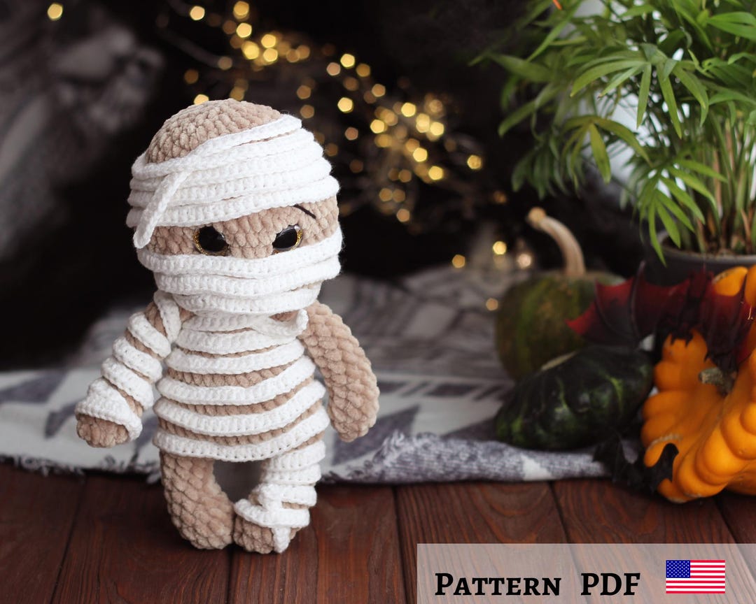 Mummy Pattern Crochet Mummy Pattern. Halloween Crochet Pattern. DIY Halloween Crafts ...