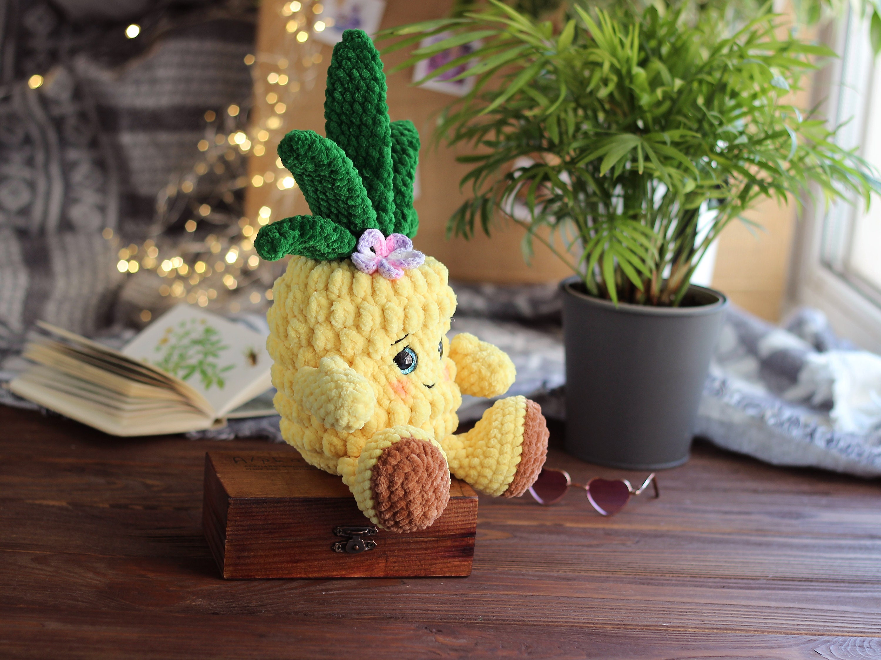 面白いぬいぐるみパイナップル、かぎ針編みのパイナップルギフト