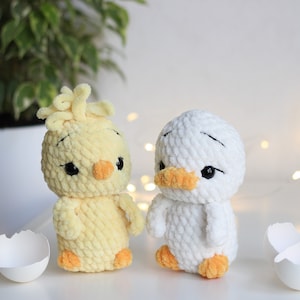 Baby chick toy, baby duck toy, duck plush, chicken plushie, Cute gift for Easter, Baby Easter gift