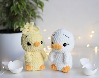 Speelgoed babykuiken, speelgoed babyeend, pluche eend, knuffel kip, leuk cadeau voor Pasen, paascadeau baby