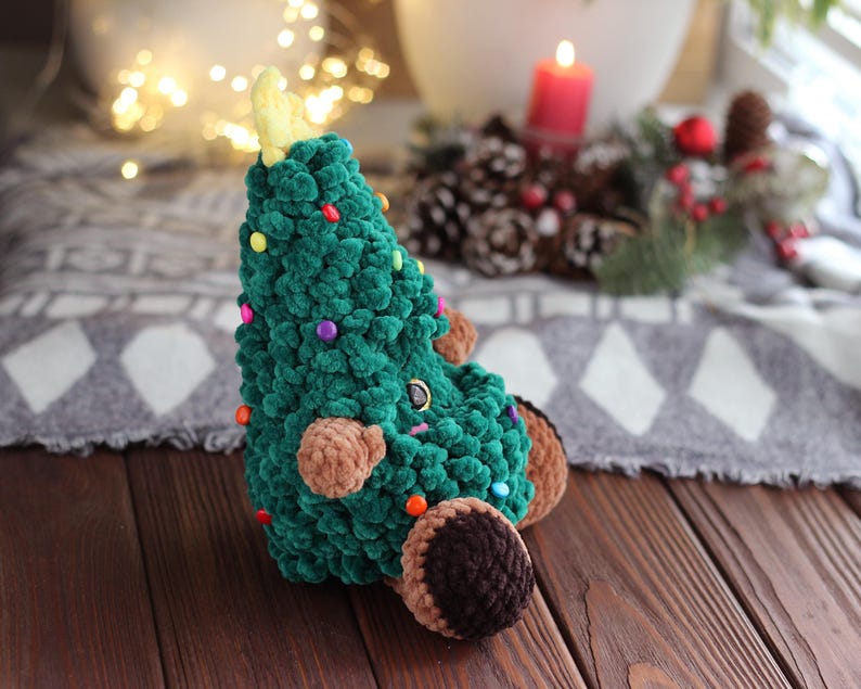 Christmas Tree Crochet Pattern, Amigurumi Xmas Tree PDF Tutorial, Easy Holiday Decor DIY, Crochet Christmas Ornament Pattern