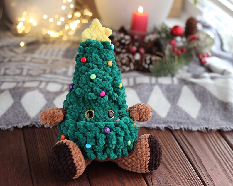 Christmas Tree Crochet Pattern, Amigurumi Xmas Tree PDF Tutorial, Easy Holiday Decor DIY, Crochet Christmas Ornament Pattern