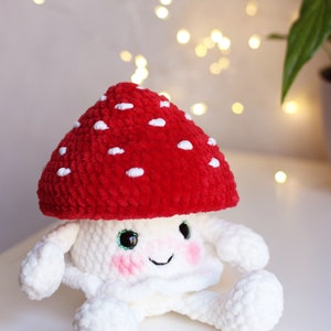 Peluche champignon rouge, jouet champignon phosphorescent, jolie figurine champignon, image 8