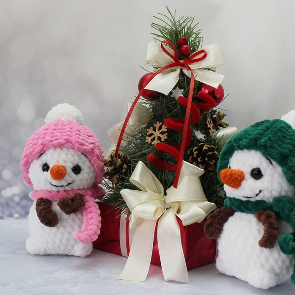Mignon petit jouet de bonhomme de neige, bonhomme de neige en peluche, cadeau amusant pour Noël, bonhomme de neige unique, cadeau de Noël, cadeau de Noël meilleur ami
