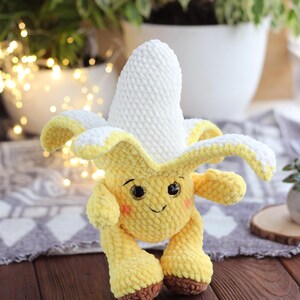 Crochet Plush Banana Pattern PDF – Amigurumi Banana Toy Tutorial – Cute Kawaii Fruit Crochet Pattern – Easy Banana Plushie DIY – Instant Download