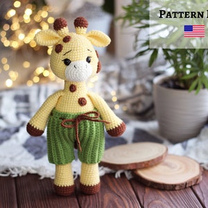 Crochet giraffe pattern, crochet baby toy pattern, safari baby shower, amigurumi cute, crochet animal pattern