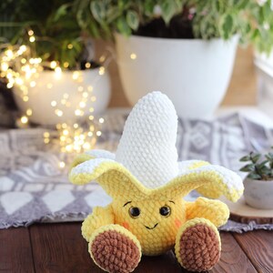 Crochet Plush Banana Pattern PDF – Amigurumi Banana Toy Tutorial – Cute Kawaii Fruit Crochet Pattern – Easy Banana Plushie DIY – Instant Download