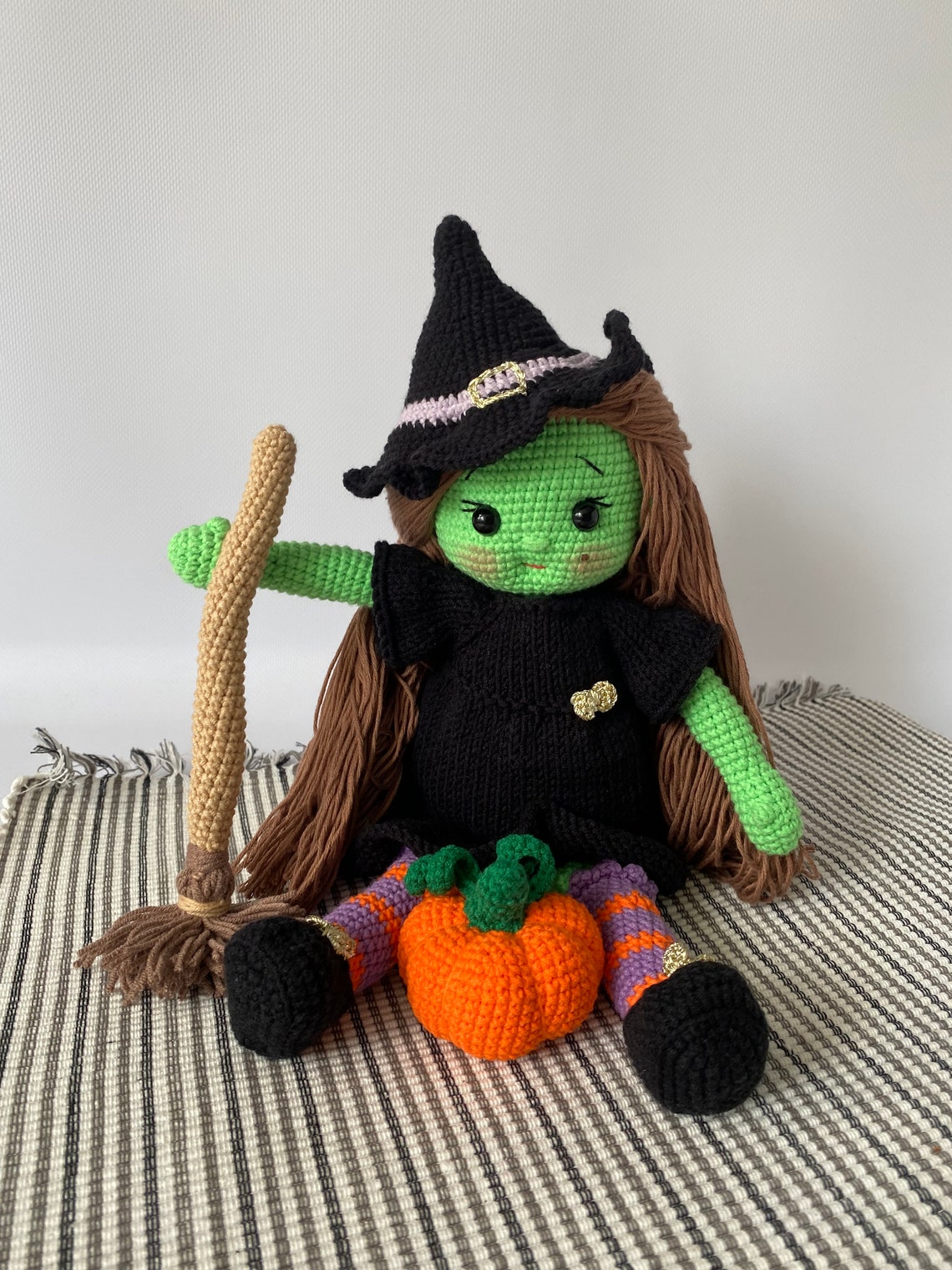 Handmade witch doll halloween gift cute baby witch toy Etsy