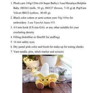 Crochet Plush Banana Pattern PDF – Amigurumi Banana Toy Tutorial – Cute Kawaii Fruit Crochet Pattern – Easy Banana Plushie DIY – Instant Download