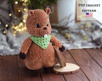 Crochet Beaver Plushie Pattern: Amigurumi Toy Tutorial (PDF Pattern)