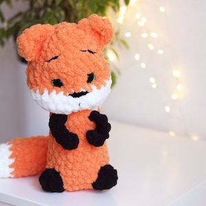 Crochet Fox Plush Toy: Handmade Amigurumi Stuffed Animal
