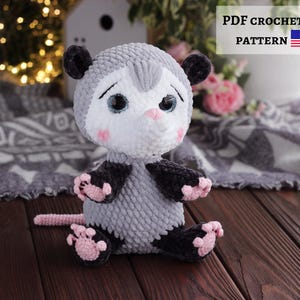 Low Sew Opossum Häkelanleitung PDF Plüsch Opossum Amigurumi Waldtier Anleitung