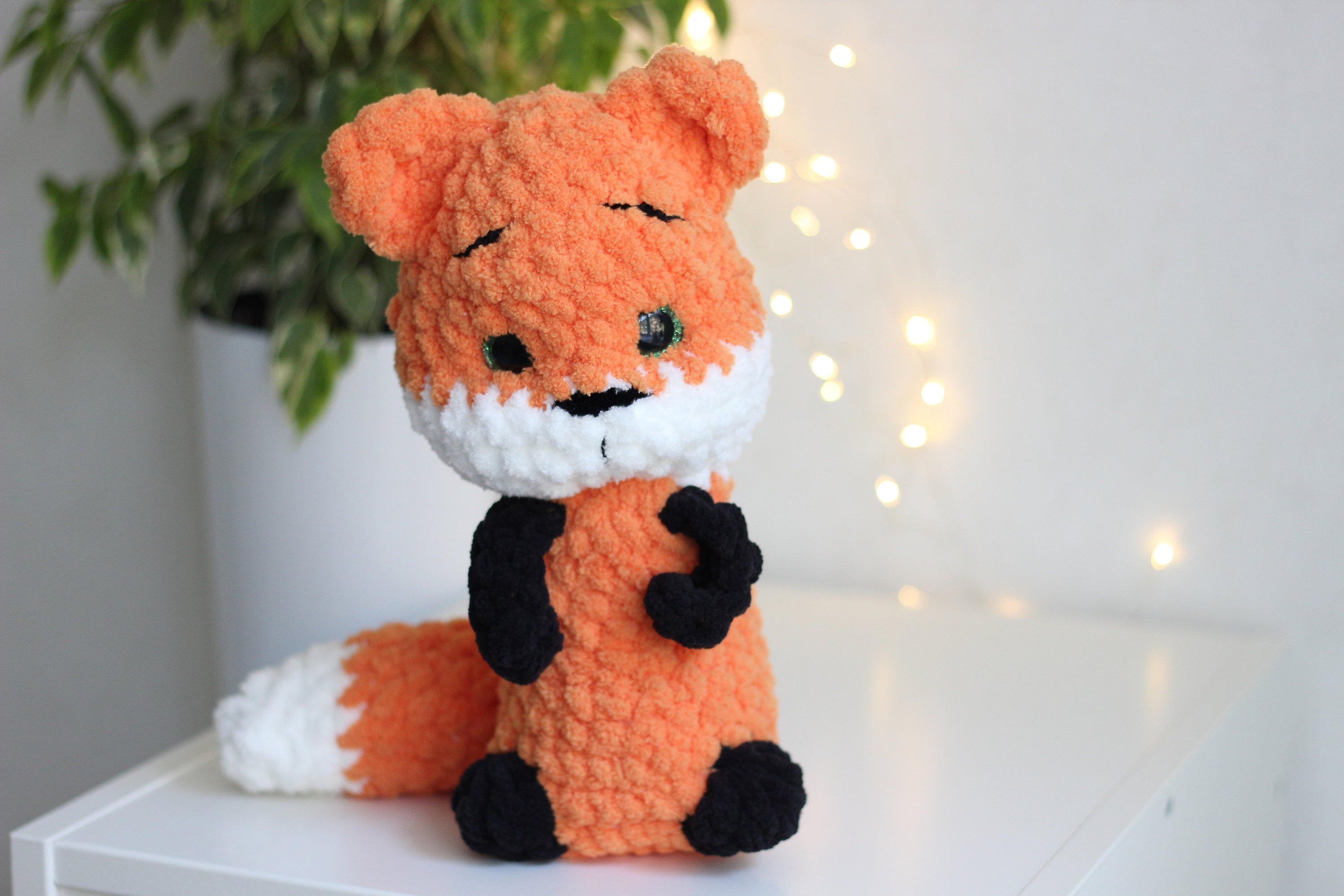 かぎ針編みのキツネのぬいぐるみ：手作りあみぐるみ - Etsy 日本