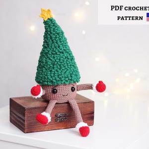 Crochet Christmas Tree PDF Pattern, Amigurumi Plush Holiday Decor, DIY Crochet Xmas Tree Ornament Pattern, Easy Crochet Christmas Decoration