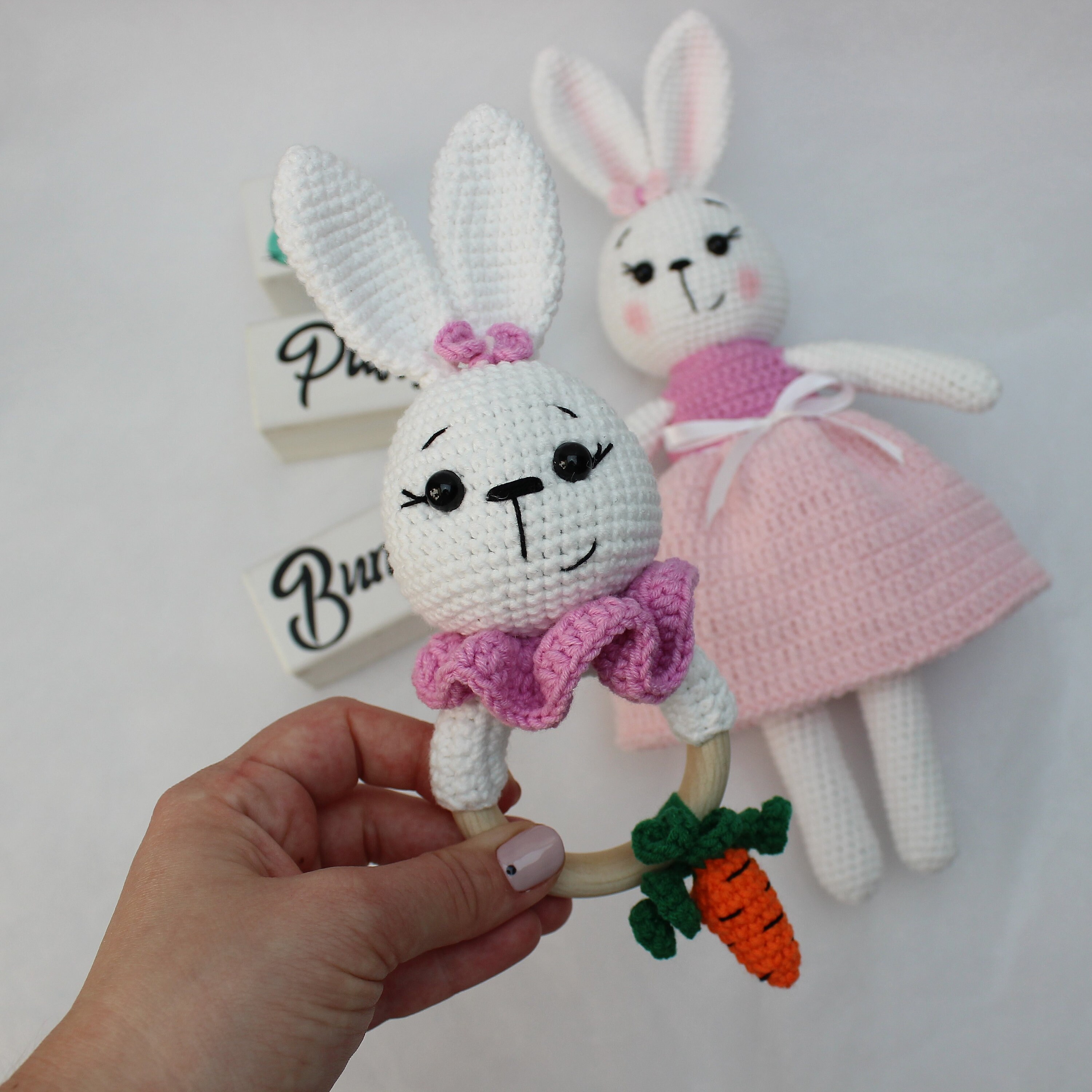 Crochet Bunny Rattle Pattern Crochet Baby Rattle Amigurumi | Etsy