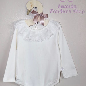 Neck ruffle bodysuit