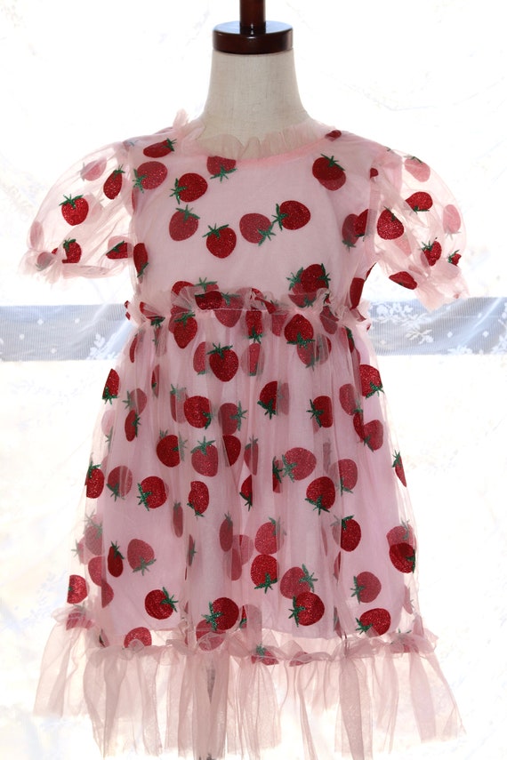 Strawberries Dress - Etsy