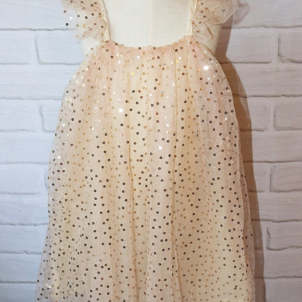 Girl gold sequin dress