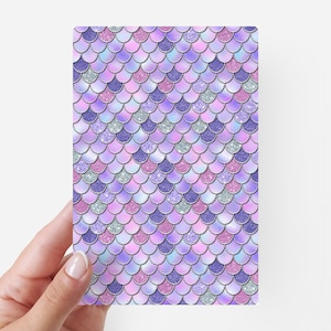 Purple Mermaid Scales Tubie Tape, Patterned Medical Tapes for NG Nasogastric Tube, NJ Tube, Oxygen Tube, G Tube, PEG Tube, Hypoallergenic