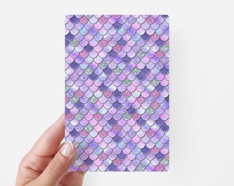 Purple Mermaid Scales Tubie Tape, Patterned Medical Tapes for NG Nasogastric Tube, NJ Tube, Oxygen Tube, G Tube, PEG Tube, Hypoallergenic