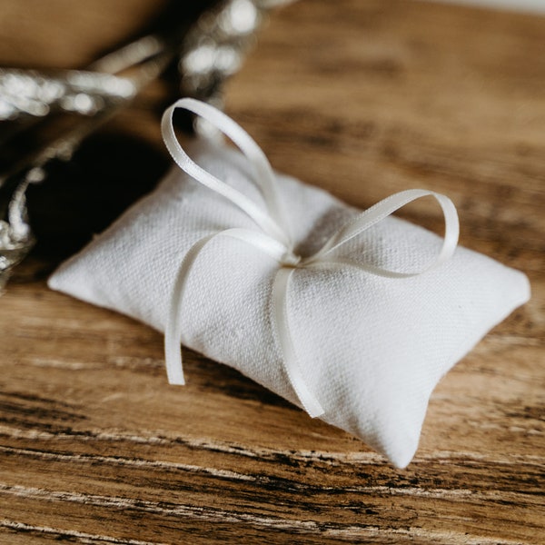 Ringkissen für Ringkästchen Creme | zur Hochzeit personalisiert | Ringbox Kissen