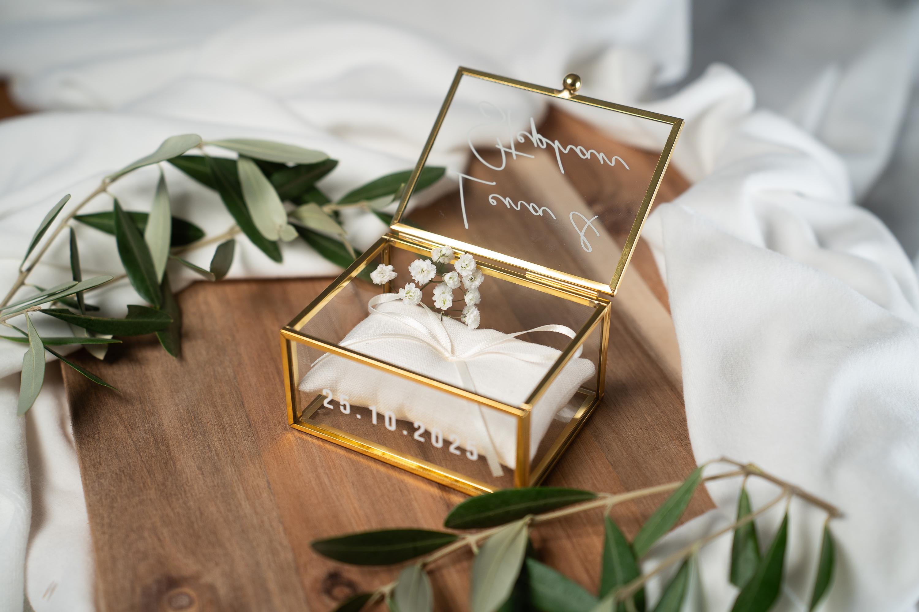 Cadre Photo Boîte En Plaqué Argent - Jour De Mariage - Xpressions - Réf 5359376