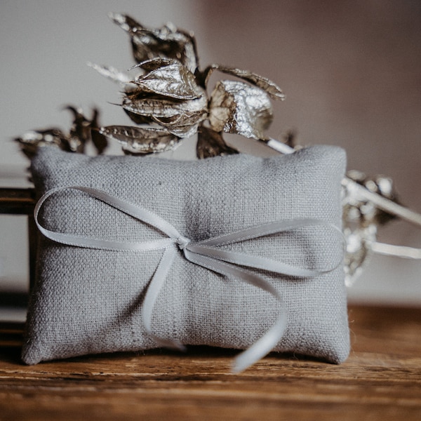 Ring cushion for ring box Grey | personalized for the wedding | Ringbox Cushion