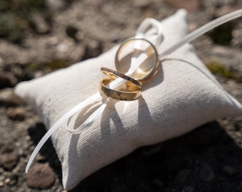 Ring pillow for ring box, sand | personalized for weddings | ring box cushion