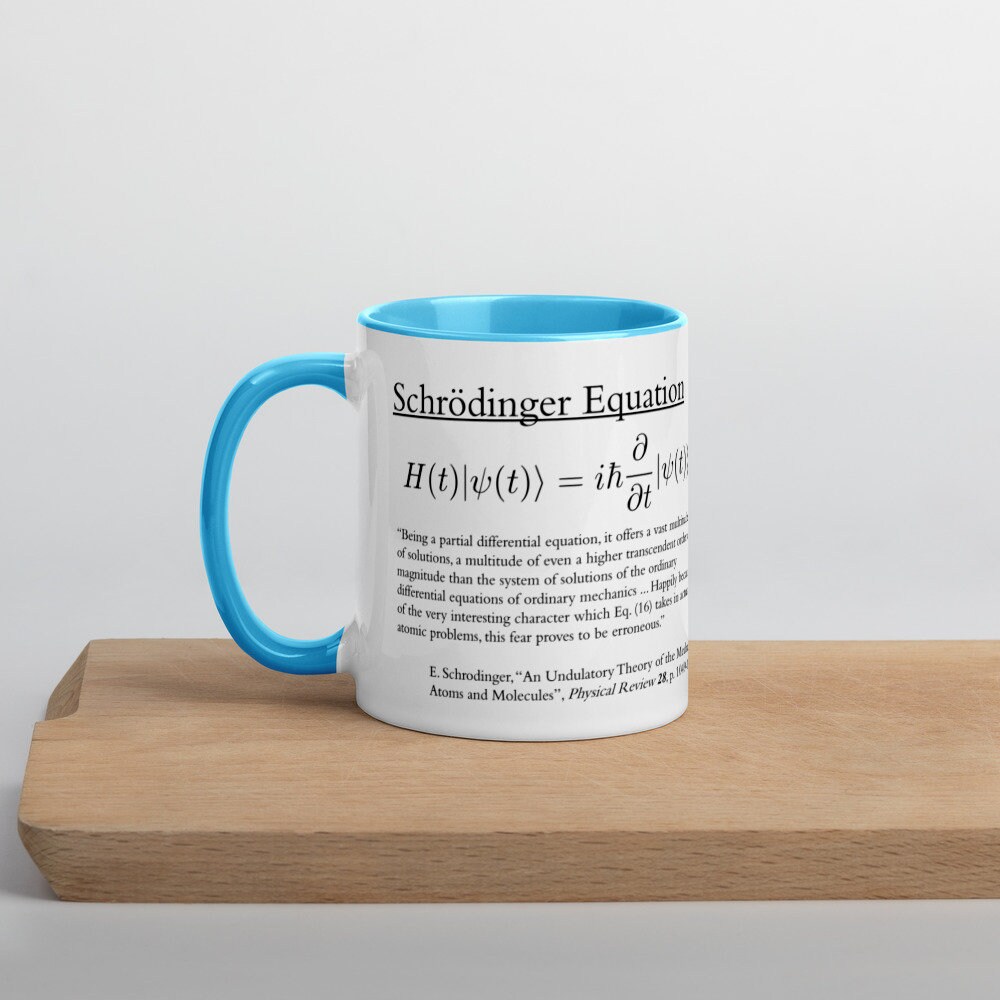 Schrodinger Equation Coffee Mug Gift for Serious Physics and Etsy